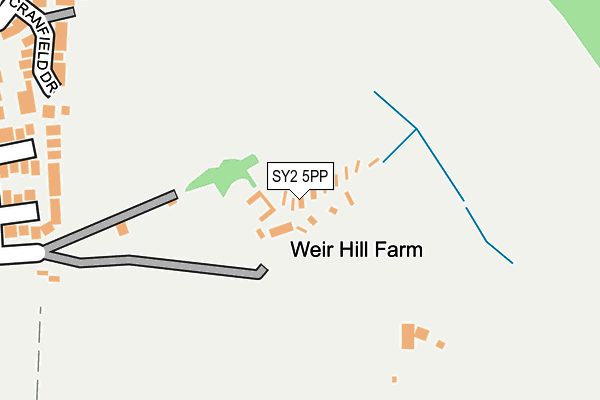 SY2 5PP map - OS OpenMap – Local (Ordnance Survey)