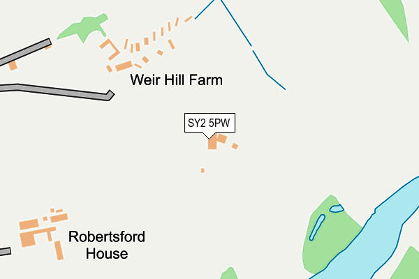 SY2 5PW map - OS OpenMap – Local (Ordnance Survey)