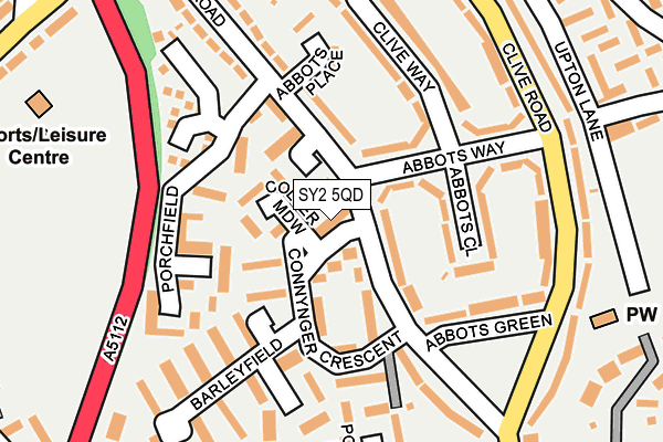 SY2 5QD map - OS OpenMap – Local (Ordnance Survey)