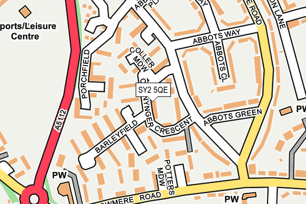 SY2 5QE map - OS OpenMap – Local (Ordnance Survey)