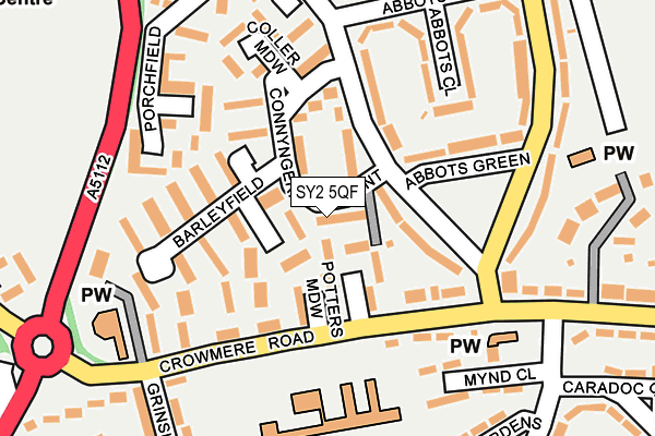 SY2 5QF map - OS OpenMap – Local (Ordnance Survey)