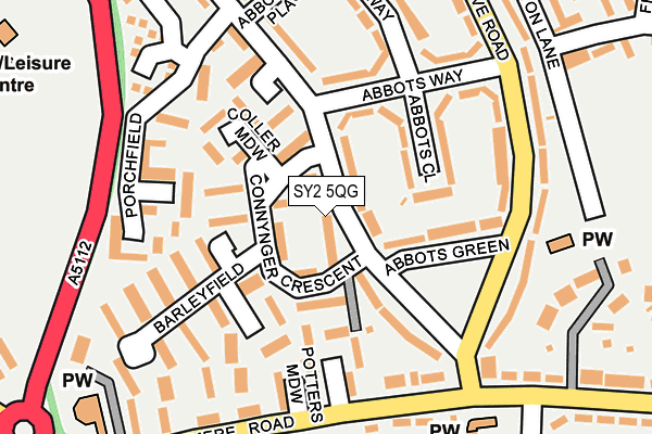 SY2 5QG map - OS OpenMap – Local (Ordnance Survey)