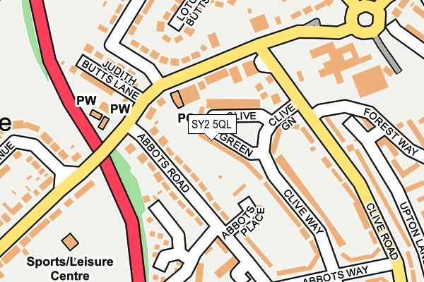 SY2 5QL map - OS OpenMap – Local (Ordnance Survey)