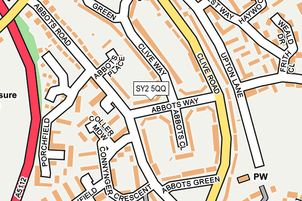 SY2 5QQ map - OS OpenMap – Local (Ordnance Survey)