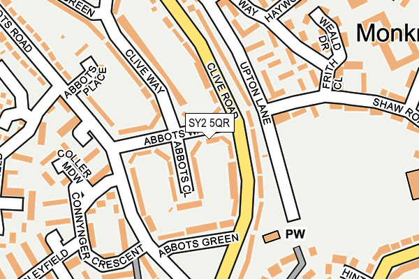 SY2 5QR map - OS OpenMap – Local (Ordnance Survey)