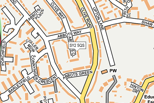 SY2 5QS map - OS OpenMap – Local (Ordnance Survey)