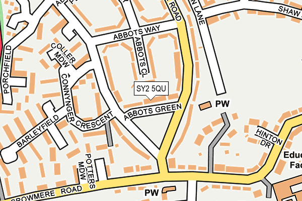 SY2 5QU map - OS OpenMap – Local (Ordnance Survey)