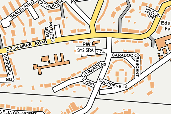 SY2 5RA map - OS OpenMap – Local (Ordnance Survey)