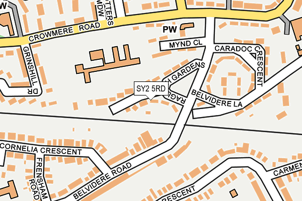 SY2 5RD map - OS OpenMap – Local (Ordnance Survey)