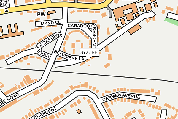 SY2 5RH map - OS OpenMap – Local (Ordnance Survey)