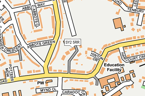 SY2 5RR map - OS OpenMap – Local (Ordnance Survey)