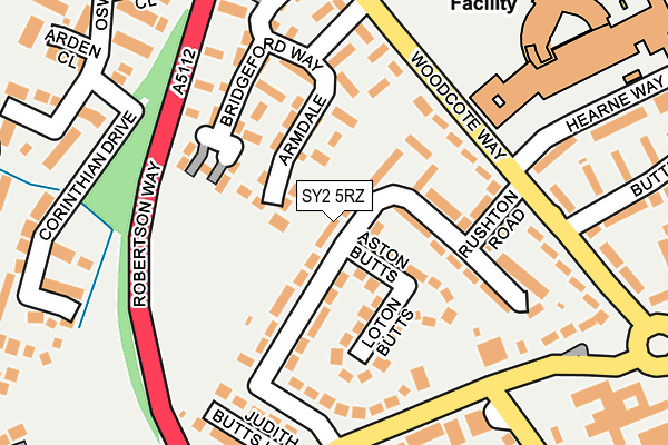 SY2 5RZ map - OS OpenMap – Local (Ordnance Survey)