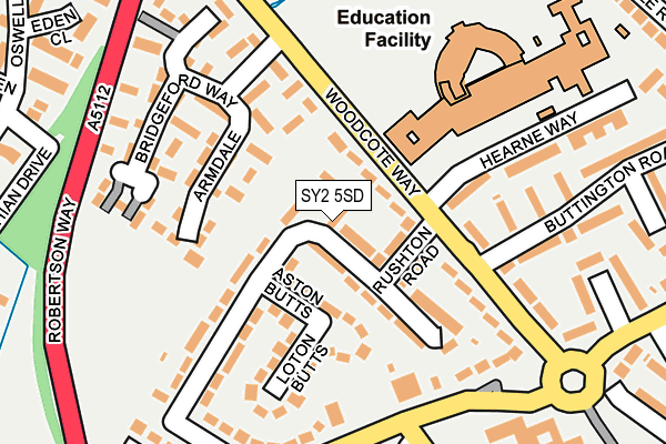 SY2 5SD map - OS OpenMap – Local (Ordnance Survey)