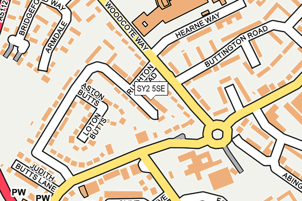 SY2 5SE map - OS OpenMap – Local (Ordnance Survey)