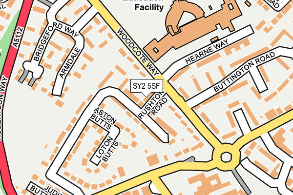 SY2 5SF map - OS OpenMap – Local (Ordnance Survey)