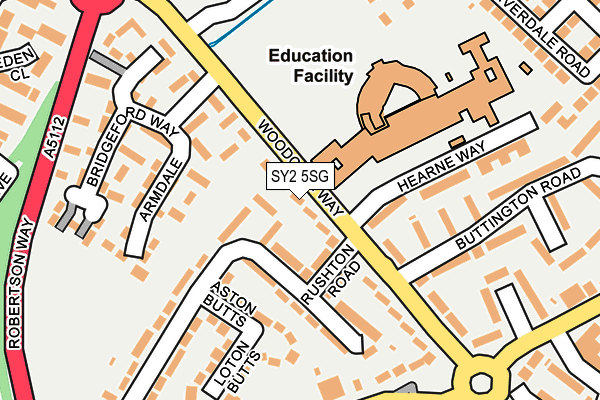 SY2 5SG map - OS OpenMap – Local (Ordnance Survey)