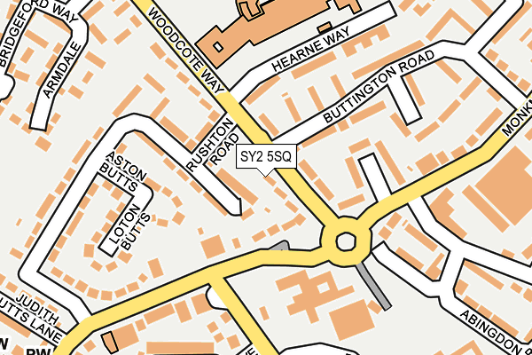 SY2 5SQ map - OS OpenMap – Local (Ordnance Survey)