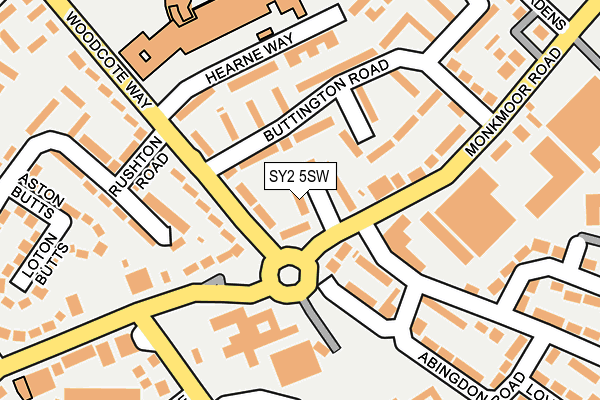 SY2 5SW map - OS OpenMap – Local (Ordnance Survey)