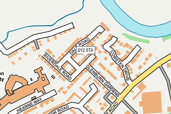 SY2 5TA map - OS OpenMap – Local (Ordnance Survey)