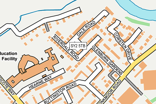SY2 5TB map - OS OpenMap – Local (Ordnance Survey)