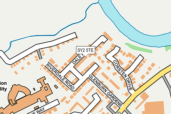 SY2 5TE map - OS OpenMap – Local (Ordnance Survey)