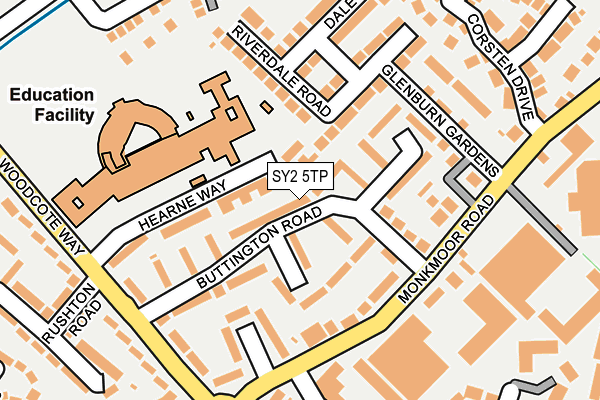 SY2 5TP map - OS OpenMap – Local (Ordnance Survey)