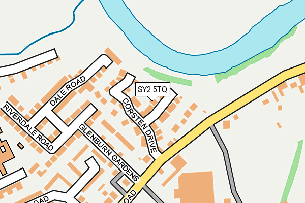 SY2 5TQ map - OS OpenMap – Local (Ordnance Survey)