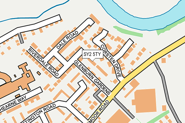 SY2 5TY map - OS OpenMap – Local (Ordnance Survey)