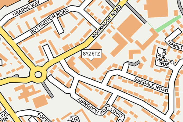 SY2 5TZ map - OS OpenMap – Local (Ordnance Survey)