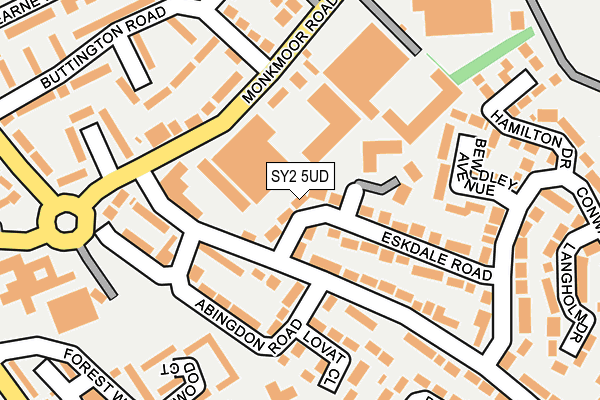 SY2 5UD map - OS OpenMap – Local (Ordnance Survey)