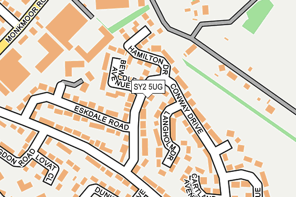 SY2 5UG map - OS OpenMap – Local (Ordnance Survey)