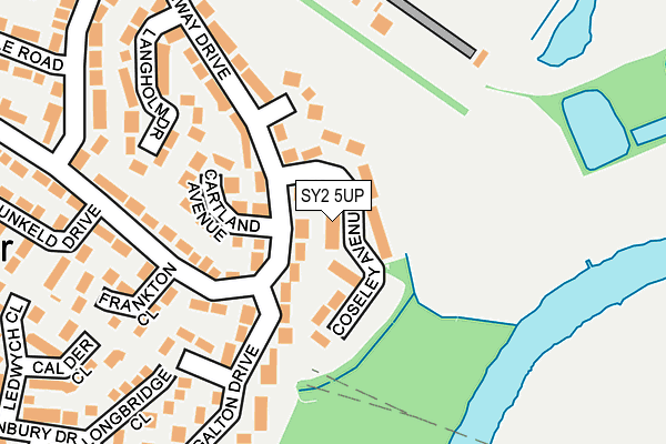 SY2 5UP map - OS OpenMap – Local (Ordnance Survey)