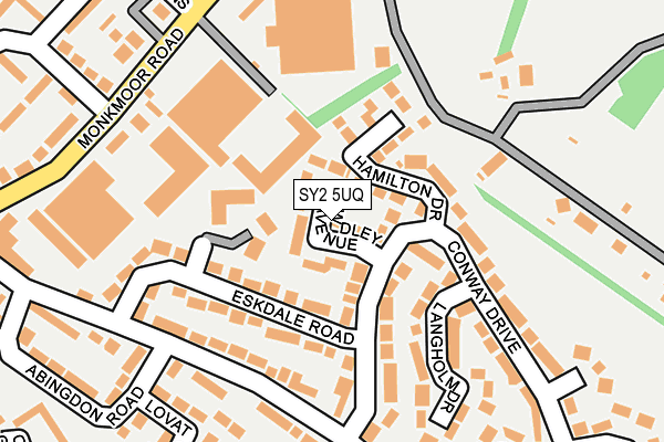 SY2 5UQ map - OS OpenMap – Local (Ordnance Survey)