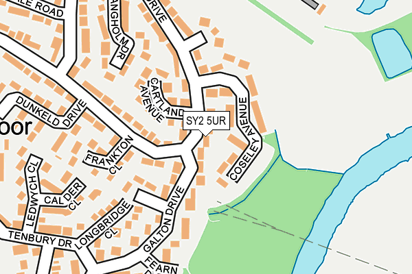 SY2 5UR map - OS OpenMap – Local (Ordnance Survey)