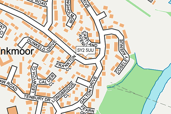 SY2 5UU map - OS OpenMap – Local (Ordnance Survey)