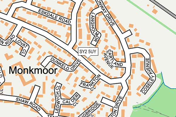 SY2 5UY map - OS OpenMap – Local (Ordnance Survey)