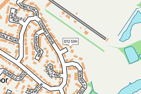 SY2 5XH map - OS OpenMap – Local (Ordnance Survey)