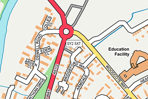 SY2 5XT map - OS OpenMap – Local (Ordnance Survey)