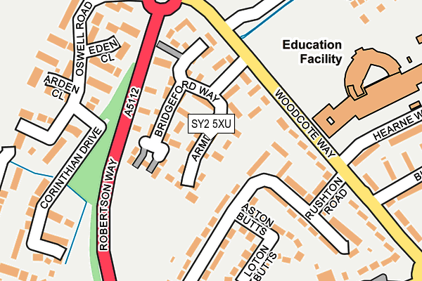 SY2 5XU map - OS OpenMap – Local (Ordnance Survey)