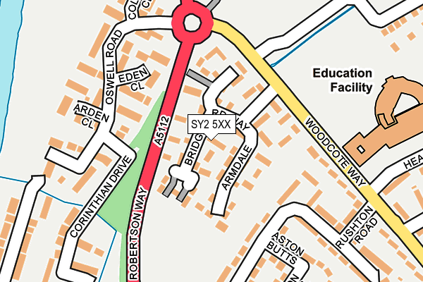 SY2 5XX map - OS OpenMap – Local (Ordnance Survey)