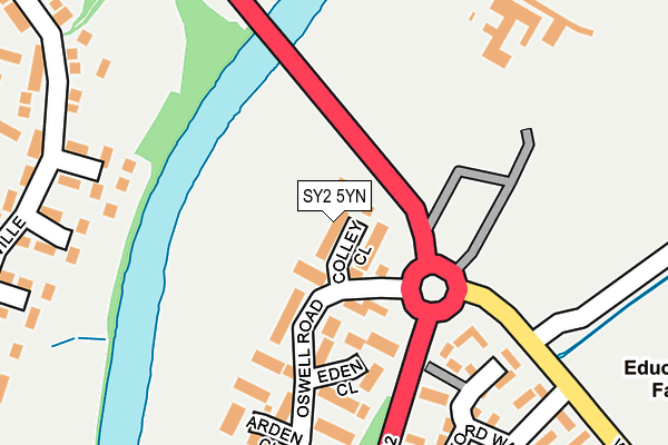 SY2 5YN map - OS OpenMap – Local (Ordnance Survey)