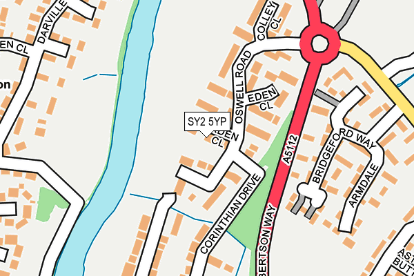 SY2 5YP map - OS OpenMap – Local (Ordnance Survey)