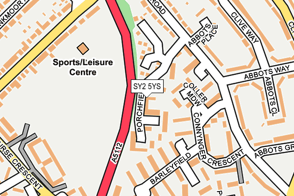 SY2 5YS map - OS OpenMap – Local (Ordnance Survey)