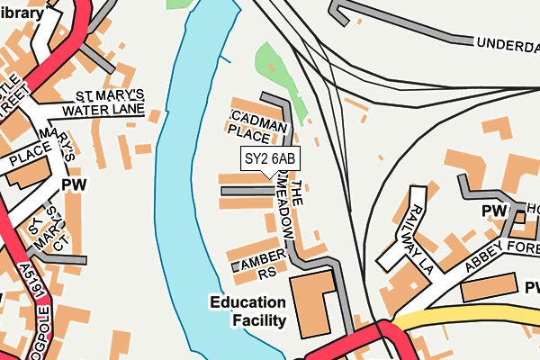 SY2 6AB map - OS OpenMap – Local (Ordnance Survey)