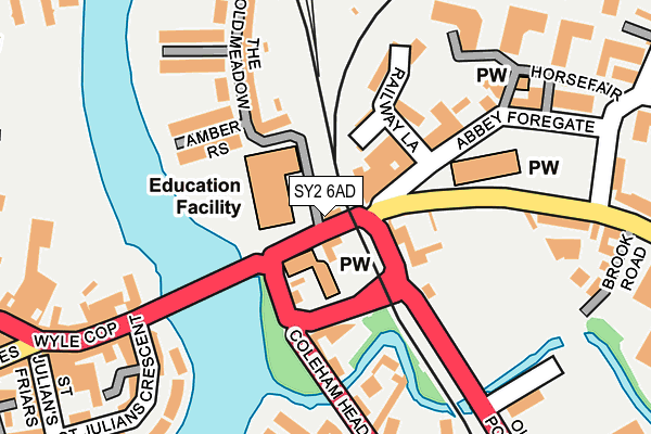 SY2 6AD map - OS OpenMap – Local (Ordnance Survey)