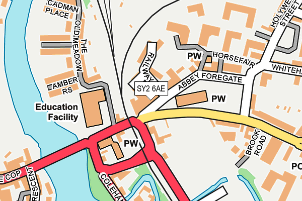 SY2 6AE map - OS OpenMap – Local (Ordnance Survey)