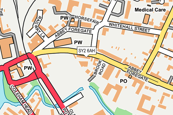 SY2 6AH map - OS OpenMap – Local (Ordnance Survey)