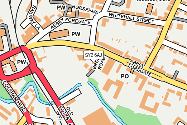 SY2 6AJ map - OS OpenMap – Local (Ordnance Survey)