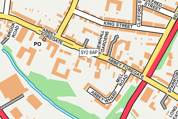 SY2 6AP map - OS OpenMap – Local (Ordnance Survey)