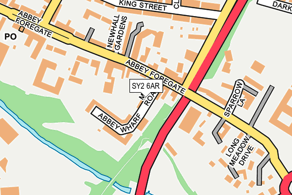 SY2 6AR map - OS OpenMap – Local (Ordnance Survey)